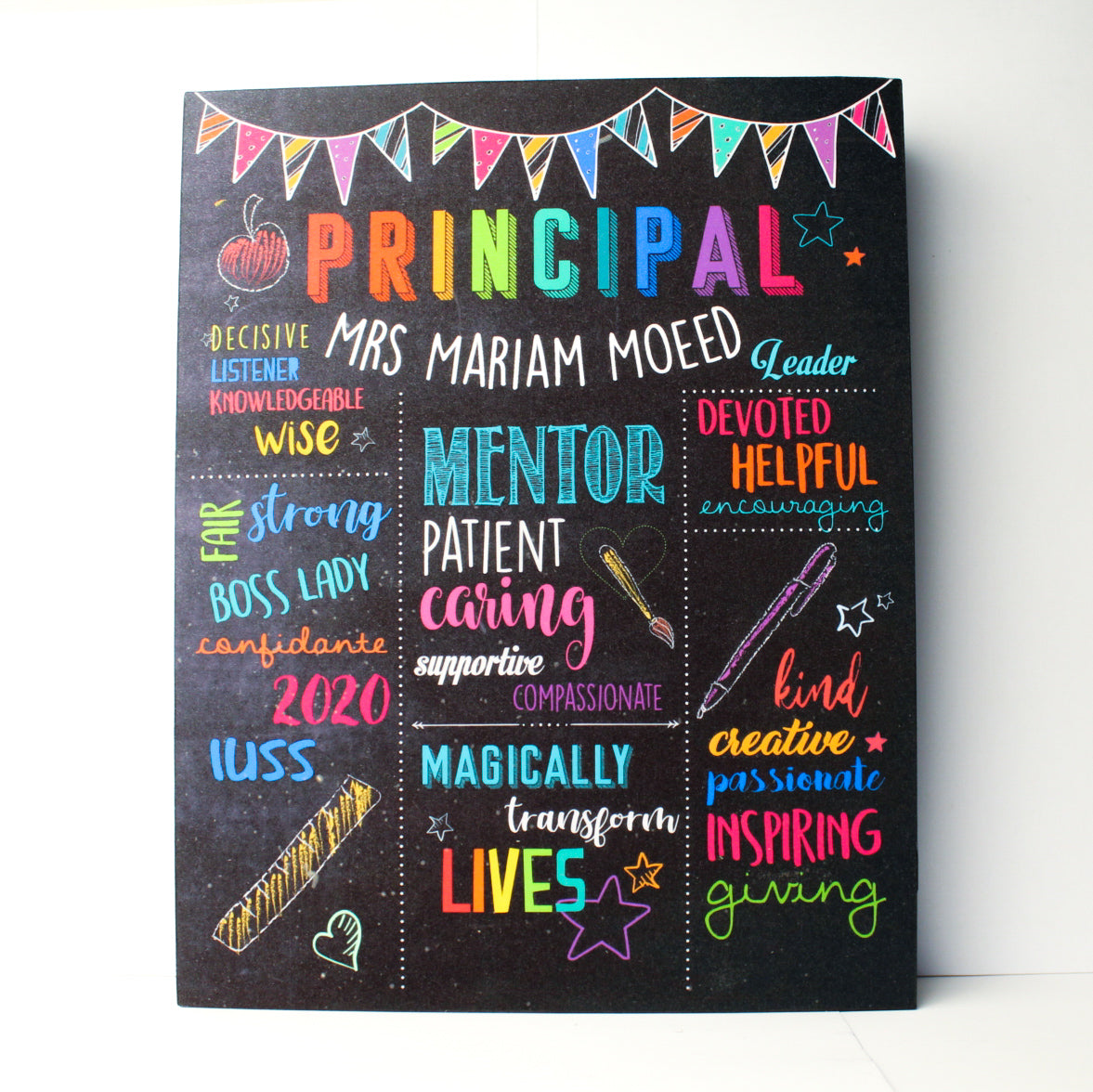 Faux Chalkboard Principal - Mentor Plaque