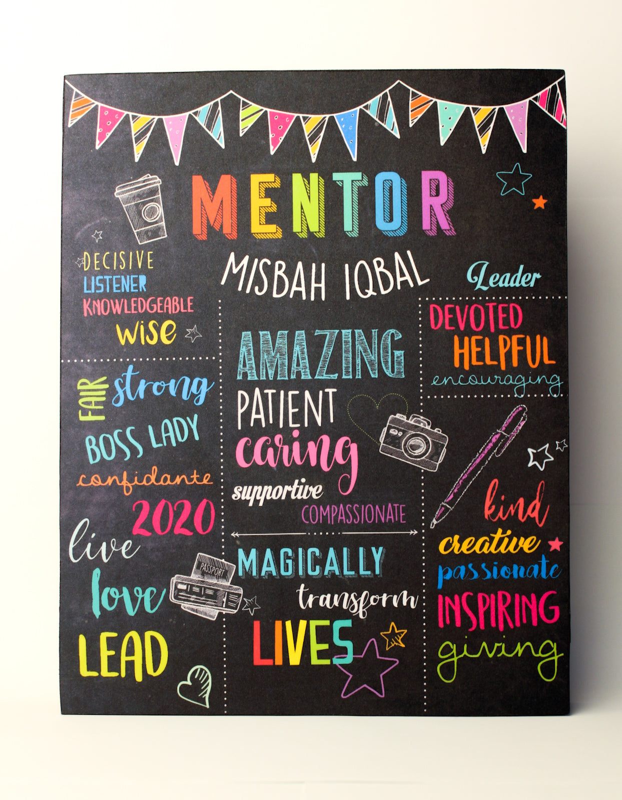 Faux Chalkboard Principal - Mentor Plaque