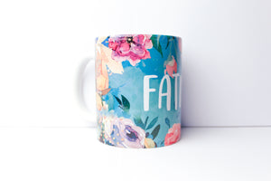 Lagoon Floral Mug - Aqua