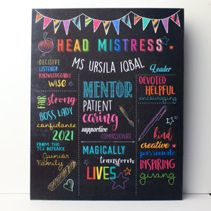 Faux Chalkboard Principal - Mentor Plaque