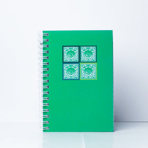 Green Postage Stamps Mini Notebook