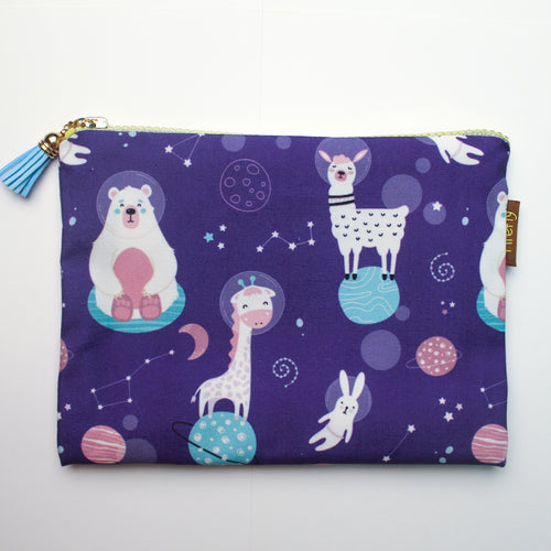 Critters in Space Zipper