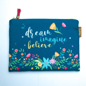 Dream, Imagine, Believe Zipper