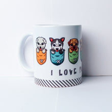 Load image into Gallery viewer, I love puppies Mug