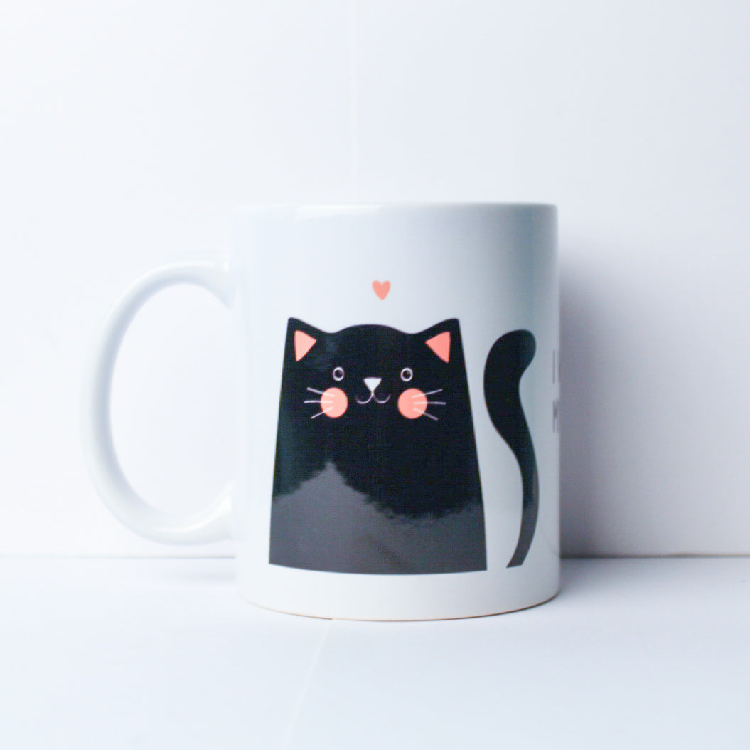 I work hard to my cat can have a better life Mug