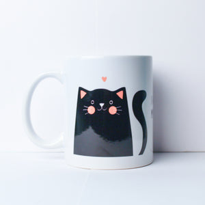 I work hard to my cat can have a better life Mug