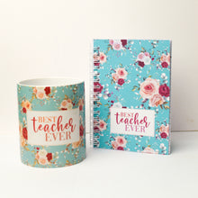 Load image into Gallery viewer, Best Teacher Ever - Victorian Mug and Mini Notebook
