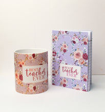Load image into Gallery viewer, Best Teacher Ever - Victorian Mug and Mini Notebook