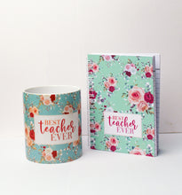 Load image into Gallery viewer, Best Teacher Ever - Victorian Mug and Mini Notebook
