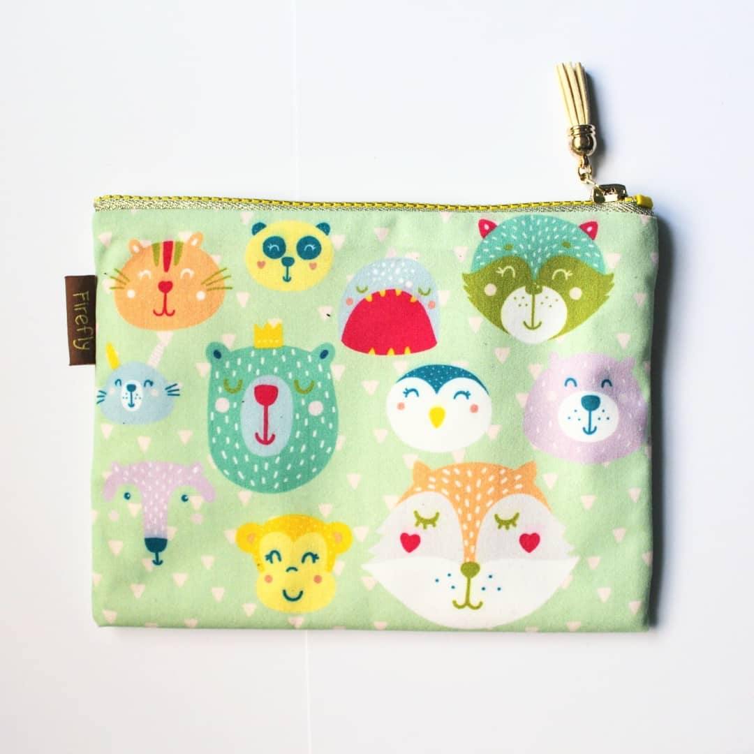 Cute Critters Zipper - Firefly