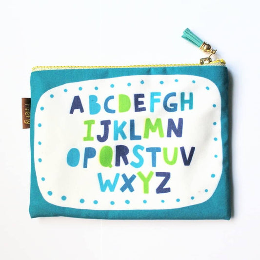 Alphabet Soup Zipper - Firefly