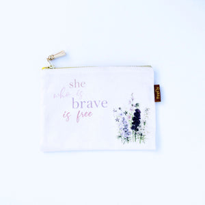 She Who is Brave Is Free Zipper