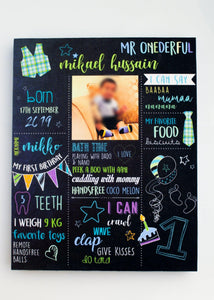 Faux Chalkboard Milestone Frame - Firefly