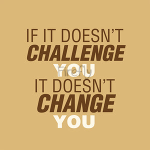 If it doesn't challenge you, It doesn't change you Magnet