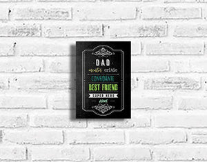 Dad Faux Chalkboard Plaque - Firefly