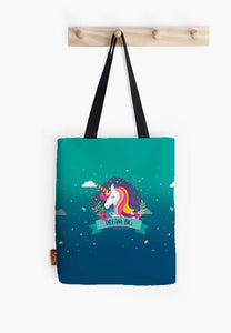 Dream Big Unicorn - Blue Tote - Firefly