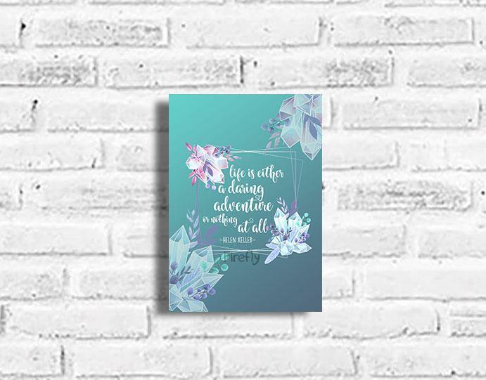 Life is a daring Adventure - Helen Keller Plaque - Firefly