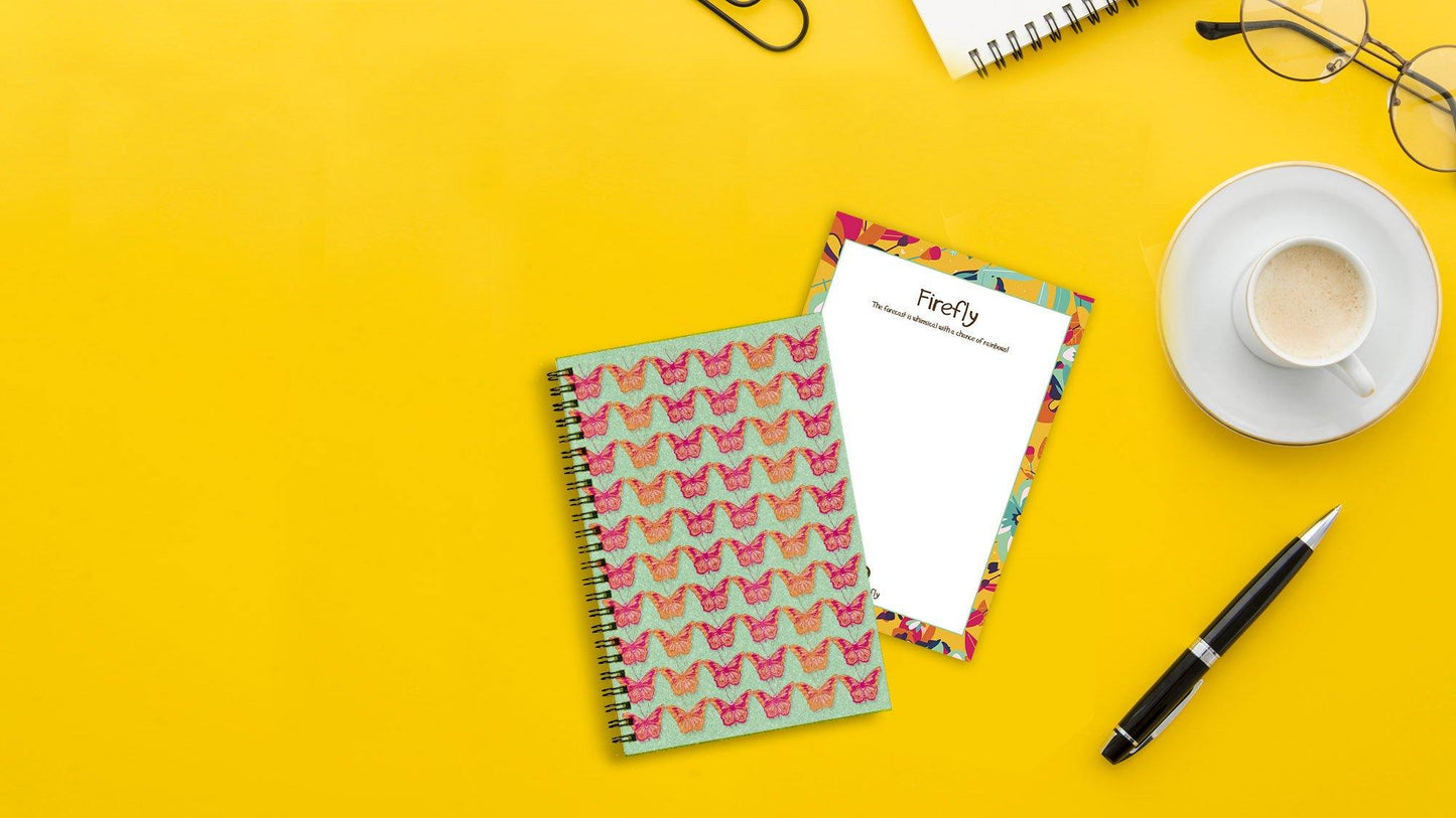 Mint Butterflies Mini Notebook - Firefly