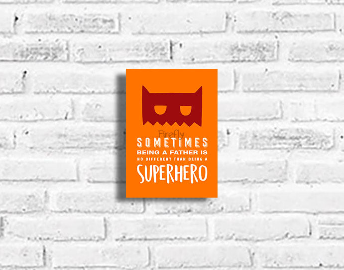 Superhero - Orange Plaque